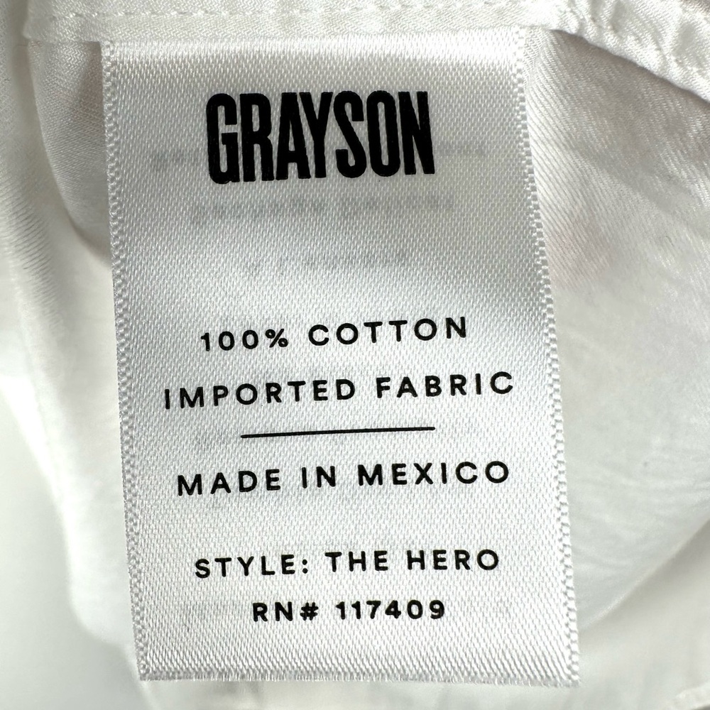 Grayson The Hero Button Down Shirt NWT Classic Sophia White - Picture 11 of 14